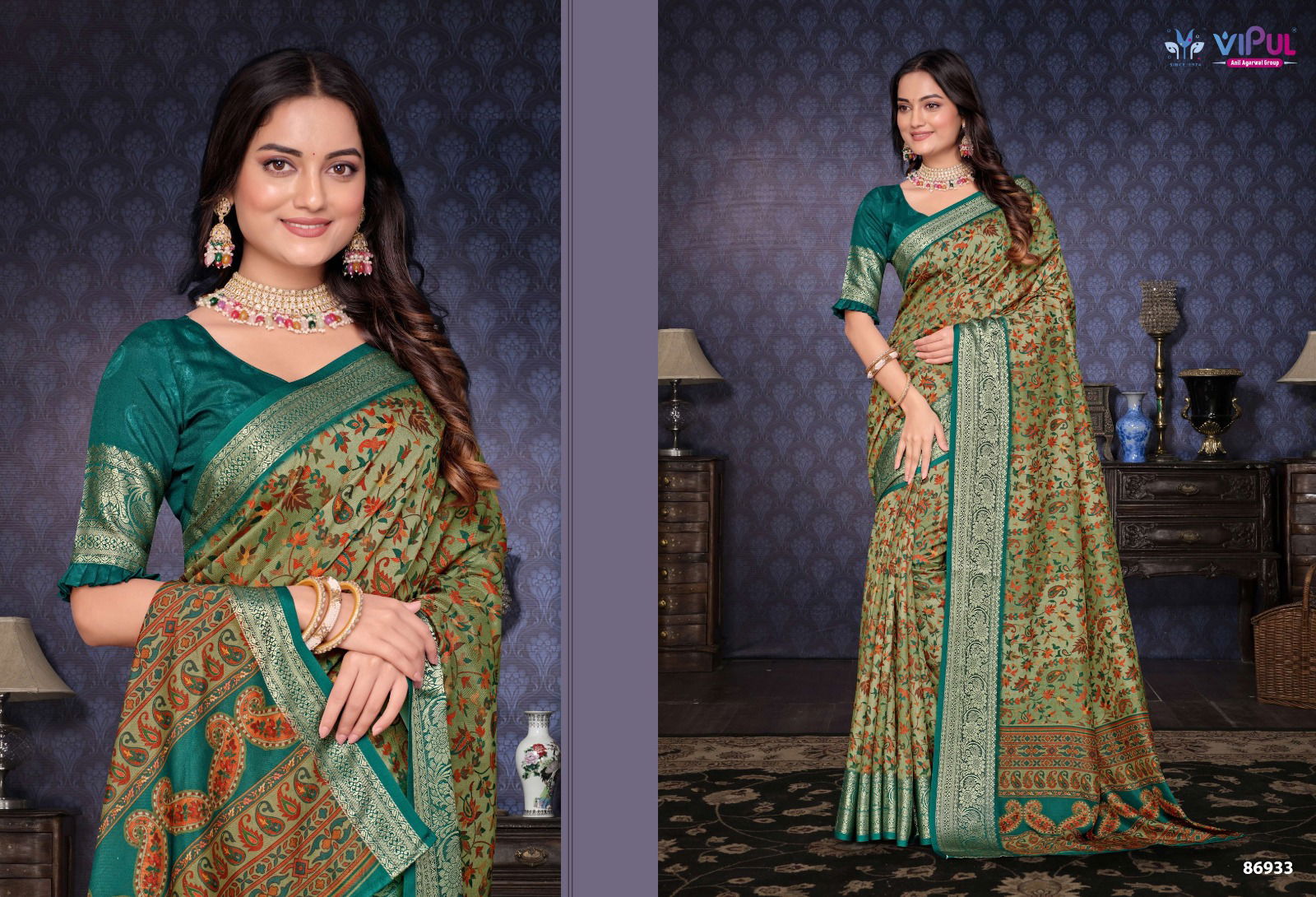 Madhura By Vipul Soft Silk Printed Daily Wear Saree Wholesalers In Delhi